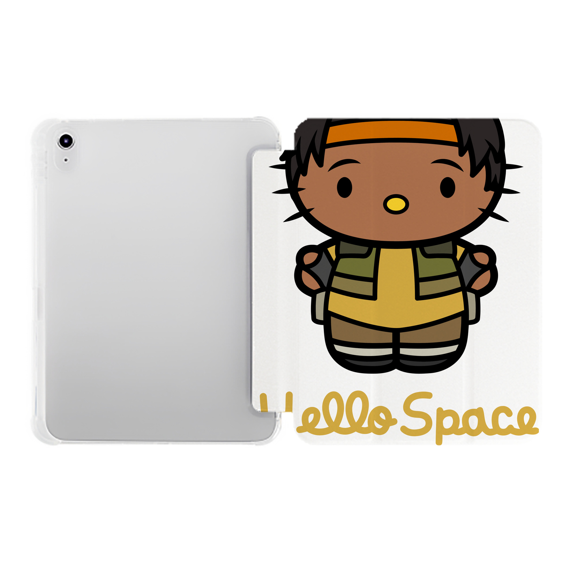 （画像用） Hello Kitty ハローキティ IPad ケース ペン収納付き 三つ折りスタンド PUレザー×シリコン 対応機種9.5/10.5/10.9インチ